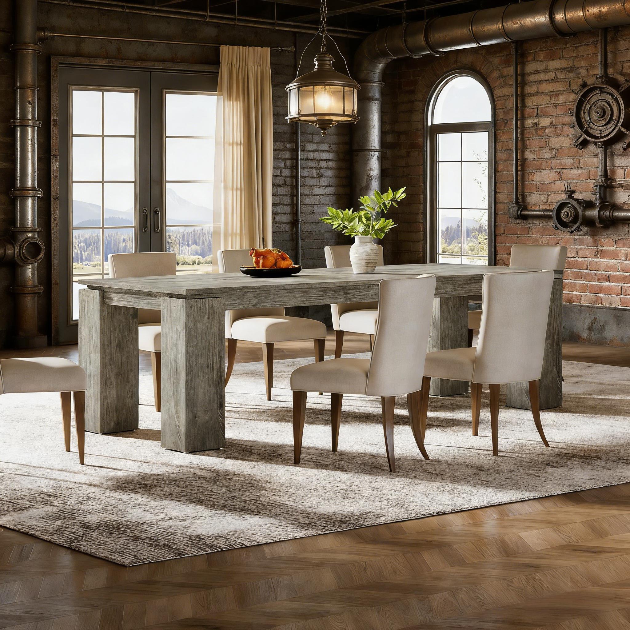 Modern Dining Table, Extra Long Kitchen Table For 6-8_voghion.com